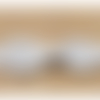 Bouton brandebourg blanc longueur 9 cm /largeur 27 mm
