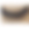 Col arrondi noir & argent largeur 30 cm / hauteur de broderie 4 cm