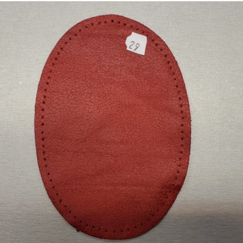 Coudiere polyester enduit façon cuir rouge fonce effet craquelet taille moyenne