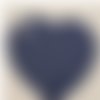 Petite coudiere simili simili cuir bleu roi motif coeur largeur 10 cm /hauteur 10 cm