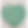Petite coudiere simili daim vert d'eau motif coeur largeur 10 cm /hauteur 10 cm