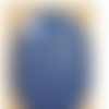 Petite coudiere polyester/enduit bleu marine effet craquelé hauteur 10 cm / largeur 7.5 cm