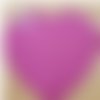 Petite coudiere simili polyester et enduit fushia motif coeur largeur 10 cm /hauteur 10 cm