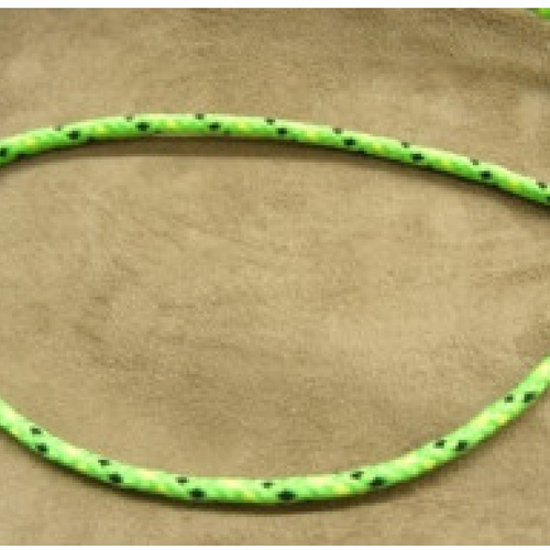 Lot de 5 metres cordon moucheté fluo en polyester vert 4 mm