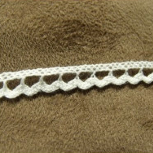 Ruban fantaisie coton blanc 7 mm