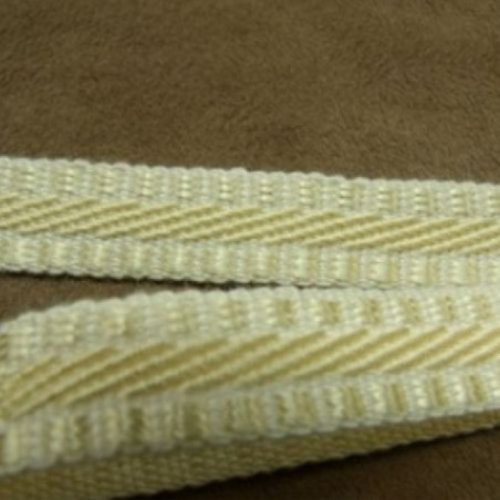Lot de 5 metres ruban ameublement beige 14 mm
