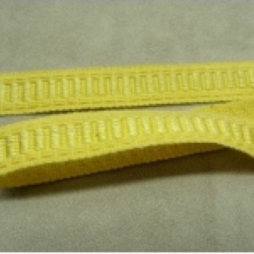 Lot de 5 metres ruban ameublement jaune 14 mm