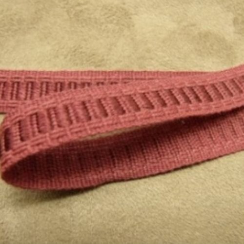 Lot de 5 metres ruban ameublement bordeaux 14 mm