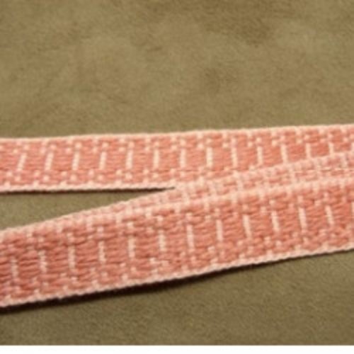 Lot de 5 metres ruban ameublement rose soutenu 15 mm