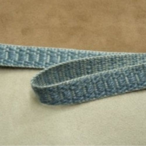 Lot de 5 metres ruban ameublement bleu 15 mm