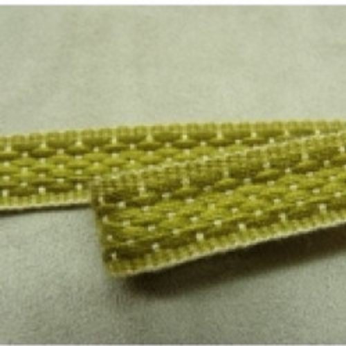 Lot de 5 metres ruban ameublement vert kaki 15 mm