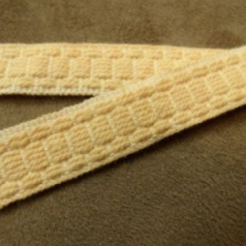 Lot de 5 metres ruban ameublement beige foncé 15 mm