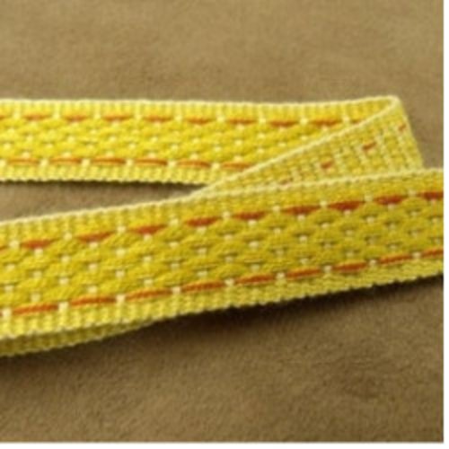 Lot de 5 metres ruban ameublement jaune foncé 15 mm