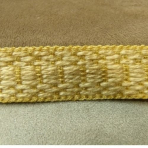 Lot de 5 metres ruban ameublement jaune pale  15 mm