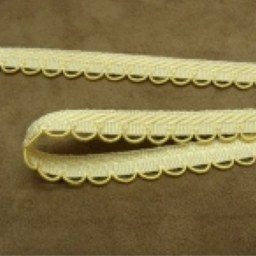 Lot de 5 metres ruban ameublement jaune 12 mm