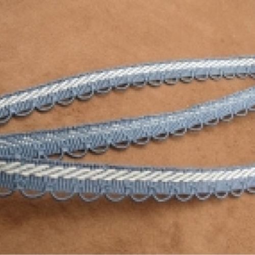 Lot de 5 metres ruban ameublement bleu  12 mm