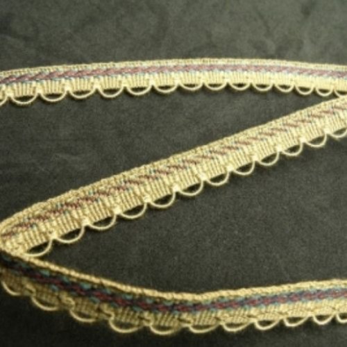 Lot de 5 metres ruban ameublement miel 12 mm