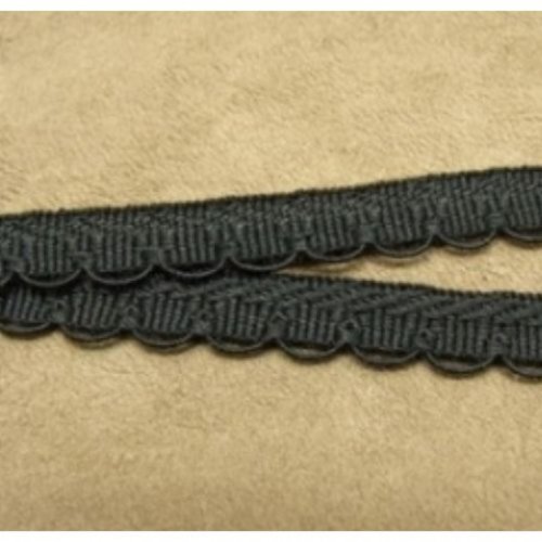 Lot de 5 metres ruban ameublement noir 12 mm