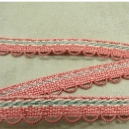 Lot de 5 metres ruban ameublement rose soutenu 12 mm