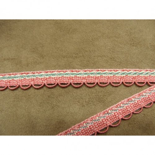 Lot de 5 metres ruban ameublement bois de rose 12 mm