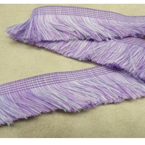 Lot de 20 metres frange polyester parme 35 mm