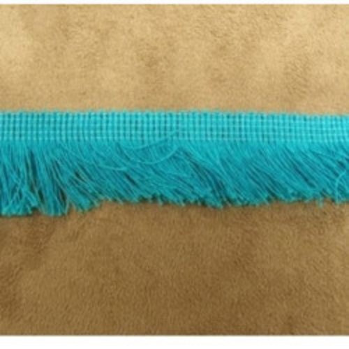 Lot de 20 metres ruban frange turquoise 20 mm
