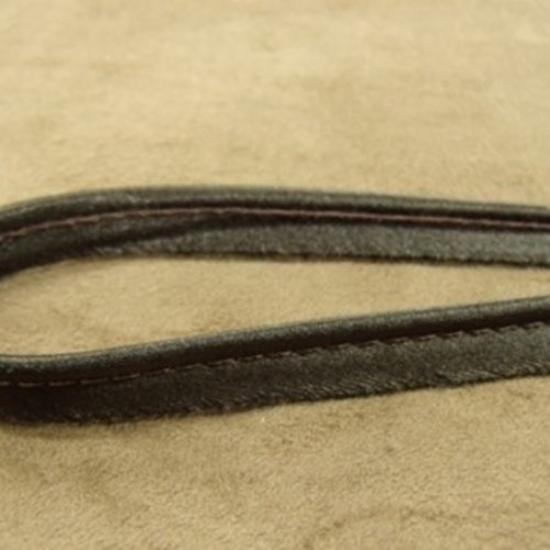 Lot de 10 metres ruban / biais passepoil satin marron 10 mm