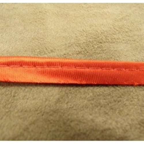 Lot de 10 metres ruban / biais passepoil satin rouge 10 mm