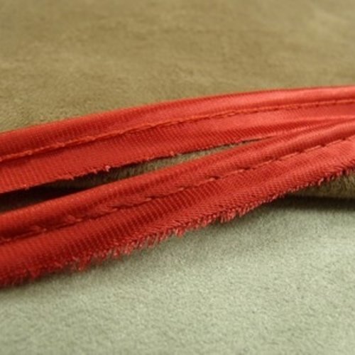 Lot de 10 metres ruban / biais passepoil satin bordeaux 10 mm