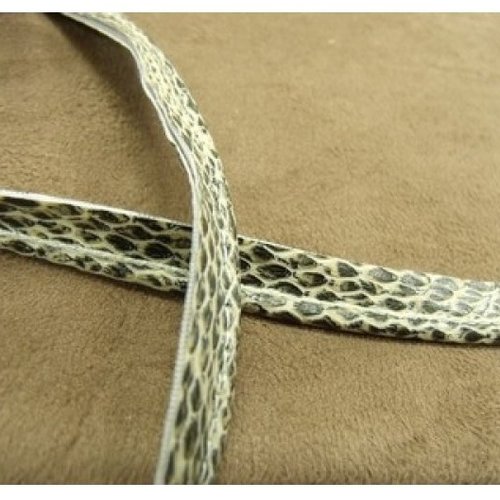 Lot de 10 metres ruban / biais passepoil skai python 10 mm