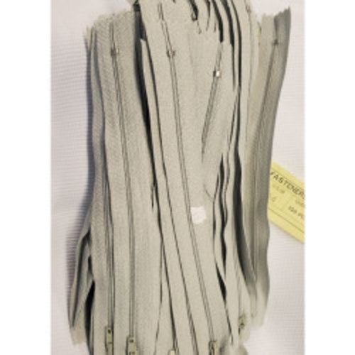 Lot de 100 fermeture a glissiere gris clair 20 cm