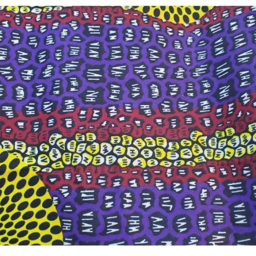 Tissu wax multicolore 1m20