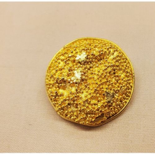 Bouton/ bijoux métal doré 33 mm