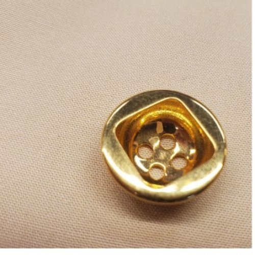 Bouton bijou en métal doré 18 mm