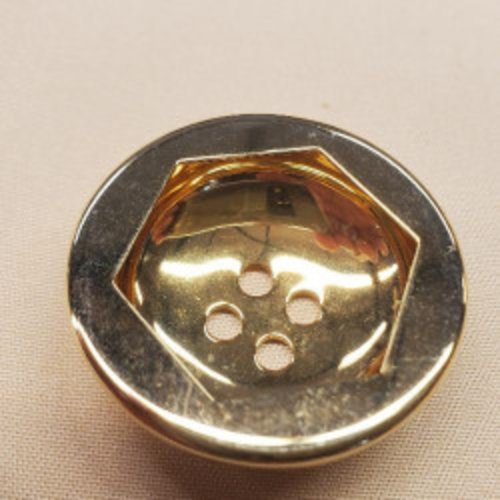 Bouton bijou en métal doré 31 mm