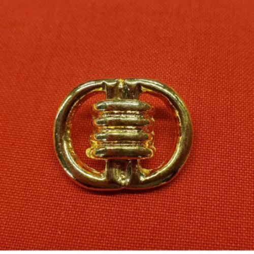 Bouton/bijou métallique ovale léger doré 28 mm x 22 mm