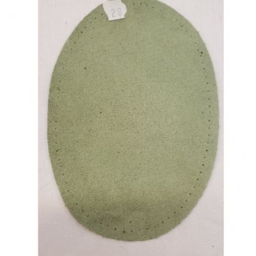 Coudière simili daim vert clair hauteur 13,5 cm /largeur  9,5 cm
