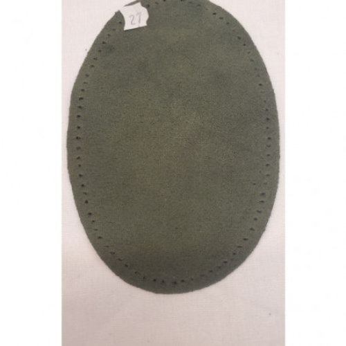 Coudière simili daim vert kaki hauteur 13,5 cm / largeur 9,5 cm
