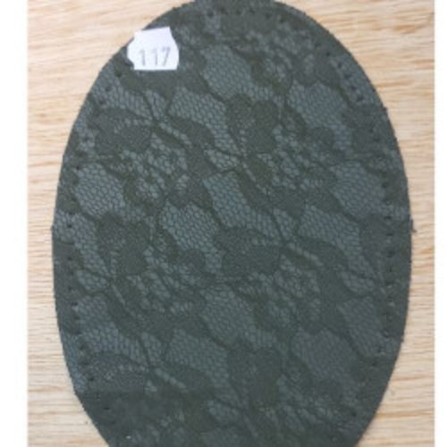 Coudiere motif dentelle vert foncé hauteur 13,5cm / largeur 9 ,5cm