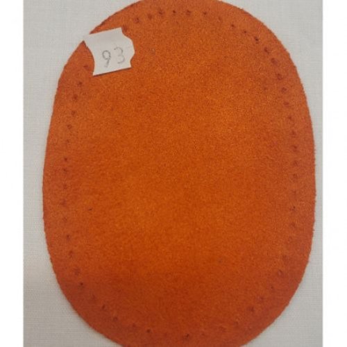Petite coudiere simili daim orange largeur 7,5 cm /hauteur 10 cm