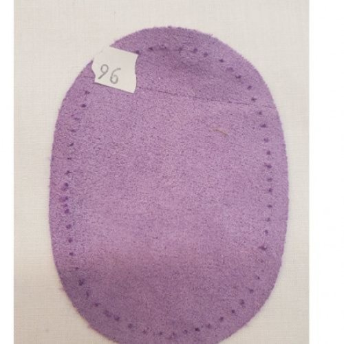 Petite coudiere simili daim parme largeur 7,5 cm /hauteur 10 cm