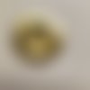 Bouton/bijou métallique léger doré  22 mm