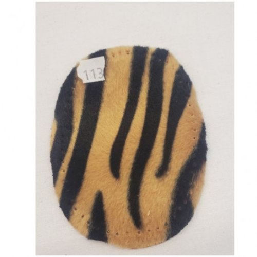 Coudières motif tigre hauteur 10 cm / largeur 7,5 cm