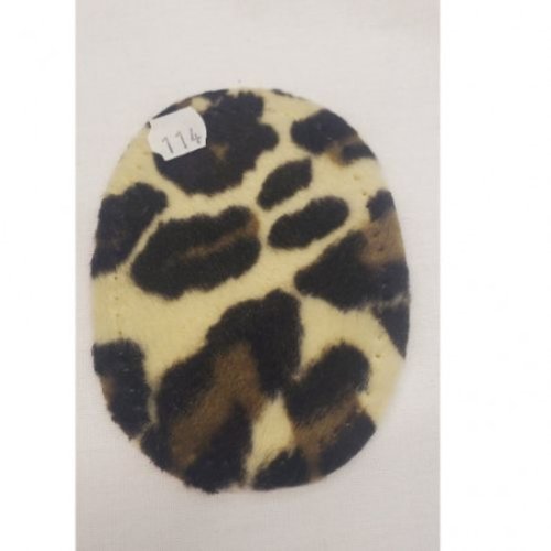 Coudières motif léopard hauteur 10,5 cm / largeur  7,5 cm