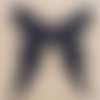 Applique brodé papillon en dentelle noire– élégant et raffiné