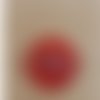 Bouton à coudre incrusté de petits strass rouge orangé – 23 mm