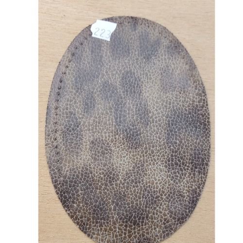 Coudière cuir vieilli brun – 13,5 x 9,5 cm – vendue par paire