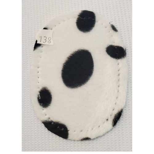 Coudières fantaisie velours motif dalmatien – petit modèle (10,5 x 7,5 cm)