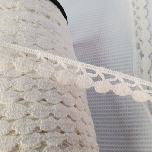 Ruban coton blanc 15 mm