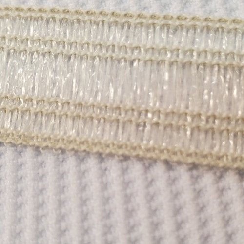 Déstockage ruban élastique fronceur blanc 20 mm